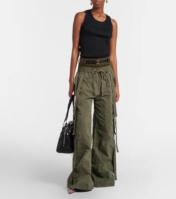 DG embellished ribbed-knit cotton tank top | Dolce&Gabbana