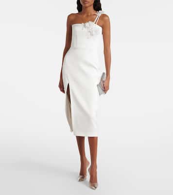 Floral-appliqué bustier dress | David Koma