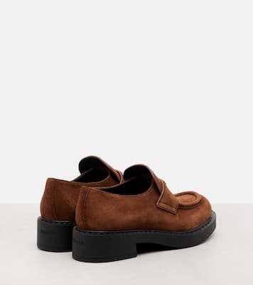 Loafers Chocolate aus Veloursleder | Prada