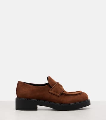 Loafers Chocolate aus Veloursleder | Prada