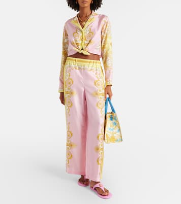 Barocco silk twill shirt | Versace