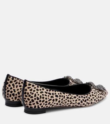 Hangisi calf hair ballet flats | Manolo Blahnik