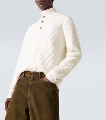 Waffle-knit wool and cashmere sweater | Allude