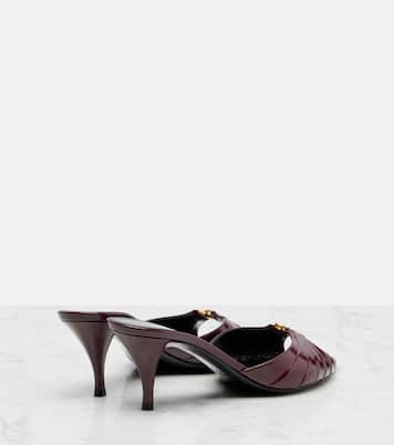 Babylone Cassandre 60 leather mules | Saint Laurent
