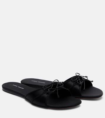 Eleonora bow-detail satin sandals | Amina Muaddi