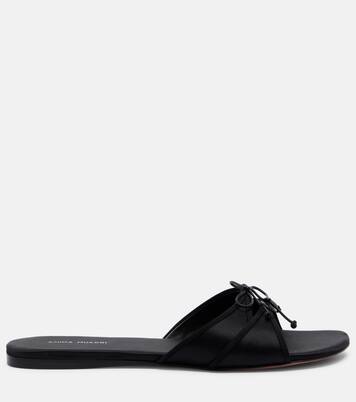 Eleonora bow-detail satin sandals | Amina Muaddi