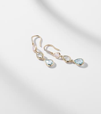 Boucles d’oreilles en or 14 ct (585/1000) et pierres précieuses | Mateo