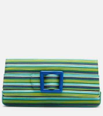 Maygot Small striped clutch | Manolo Blahnik