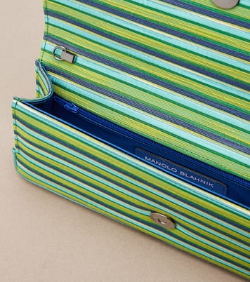 Maygot Small striped clutch | Manolo Blahnik