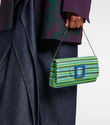 Maygot Small striped clutch | Manolo Blahnik