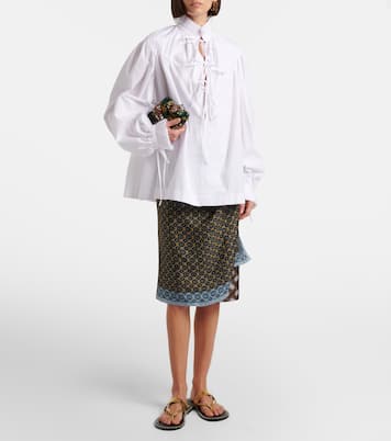 Sandalen aus Metallic-Leder | Dries Van Noten