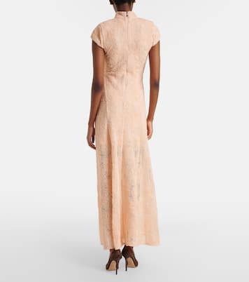 Robe longue brodée en tulle à fleurs | Rotate