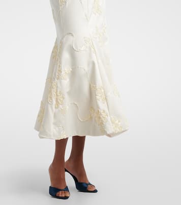 Robe midi de mariée en satin | Rotate