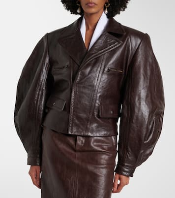 Leather biker jacket | Saint Laurent