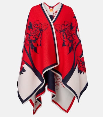 Soul floral wool and silk poncho | La DoubleJ