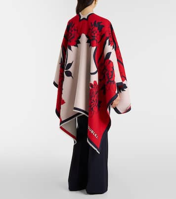 Soul floral wool and silk poncho | La DoubleJ
