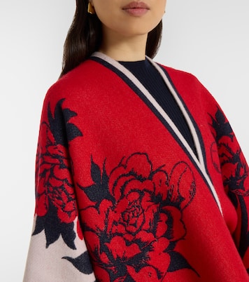 Soul floral wool and silk poncho | La DoubleJ