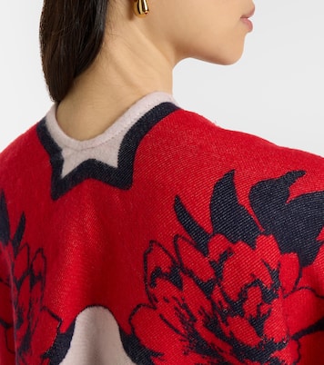 Soul floral wool and silk poncho | La DoubleJ