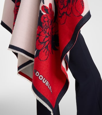 Soul floral wool and silk poncho | La DoubleJ