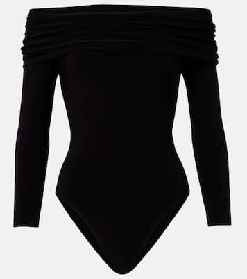 Off-shoulder jersey bodysuit | Norma Kamali