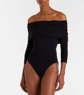 Off-shoulder jersey bodysuit | Norma Kamali
