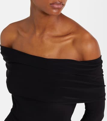 Off-shoulder jersey bodysuit | Norma Kamali