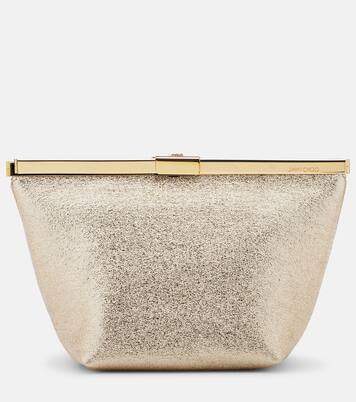Ganache metallic leather clutch | Jimmy Choo