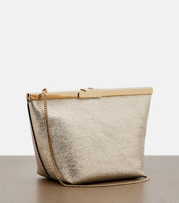 Ganache metallic leather clutch | Jimmy Choo