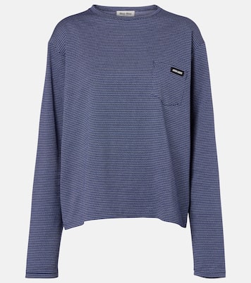 Longsleeve aus Baumwoll-Jersey | Miu Miu