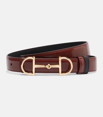 حزام من الجلد ذو وجهين Horsebit | Gucci
