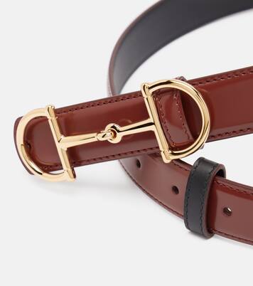 حزام من الجلد ذو وجهين Horsebit | Gucci