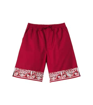 Majolica cotton-blend shorts | Dolce&Gabbana Kids