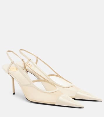 Slingback-Pumps Renée aus Mesh und Leder | Saint Laurent