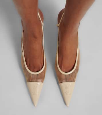 Slingback-Pumps Renée aus Mesh und Leder | Saint Laurent