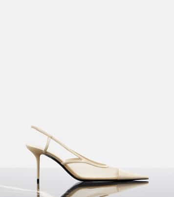 Slingback-Pumps Renée aus Mesh und Leder | Saint Laurent