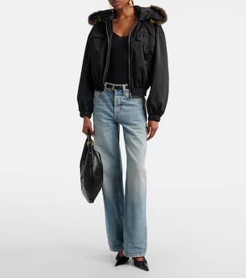 Ribbed-knit silk top | Saint Laurent