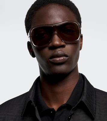 Fendi Screen shield sunglasses in pink - Fendi | Mytheresa