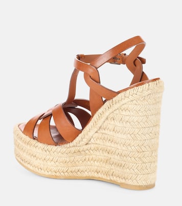 Wedge-Sandalen Tribute 130 aus Leder | Saint Laurent