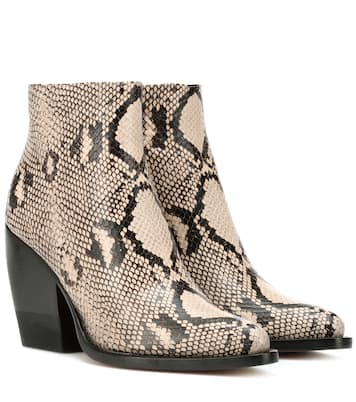 Rylee embossed leather boots | Chloé