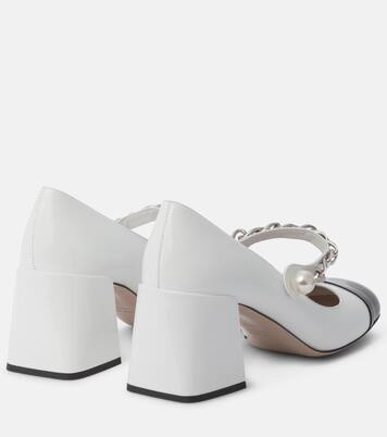 Verzierte Mary-Jane-Pumps aus Leder | Miu Miu