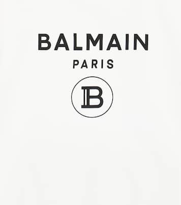 Felpa in cotone con logo | Balmain Kids