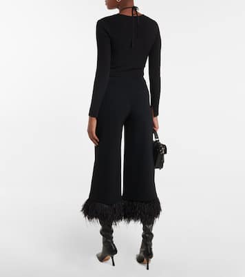 Jupe-culotte en crêpe à plumes | Proenza Schouler