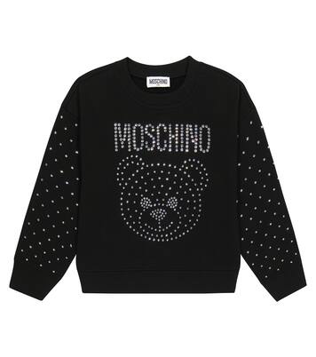 Sweat-shirt en coton mélangé à ornements | Moschino Kids