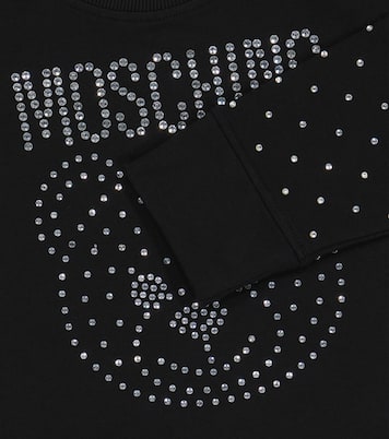 Sweat-shirt en coton mélangé à ornements | Moschino Kids