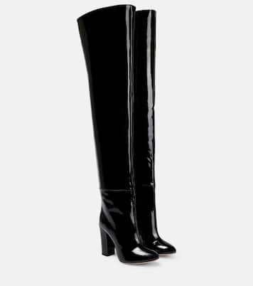 Suede-trimmed PVC knee-high boots | Giambattista Valli