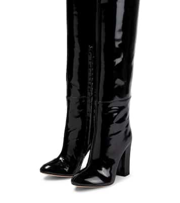 Suede-trimmed PVC knee-high boots | Giambattista Valli
