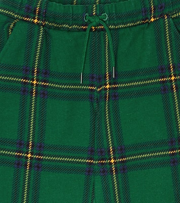 Checked cotton sweatpants | Mini Rodini