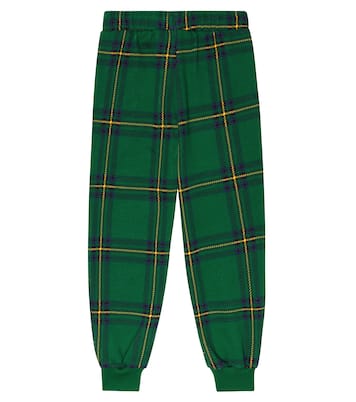 Checked cotton sweatpants | Mini Rodini