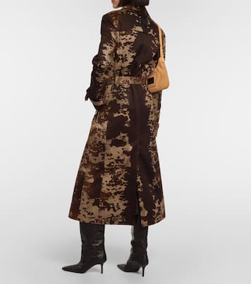 Cow-print cotton trench coat | Acne Studios