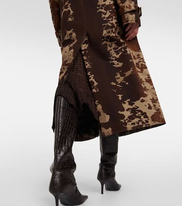 Cow-print cotton trench coat | Acne Studios